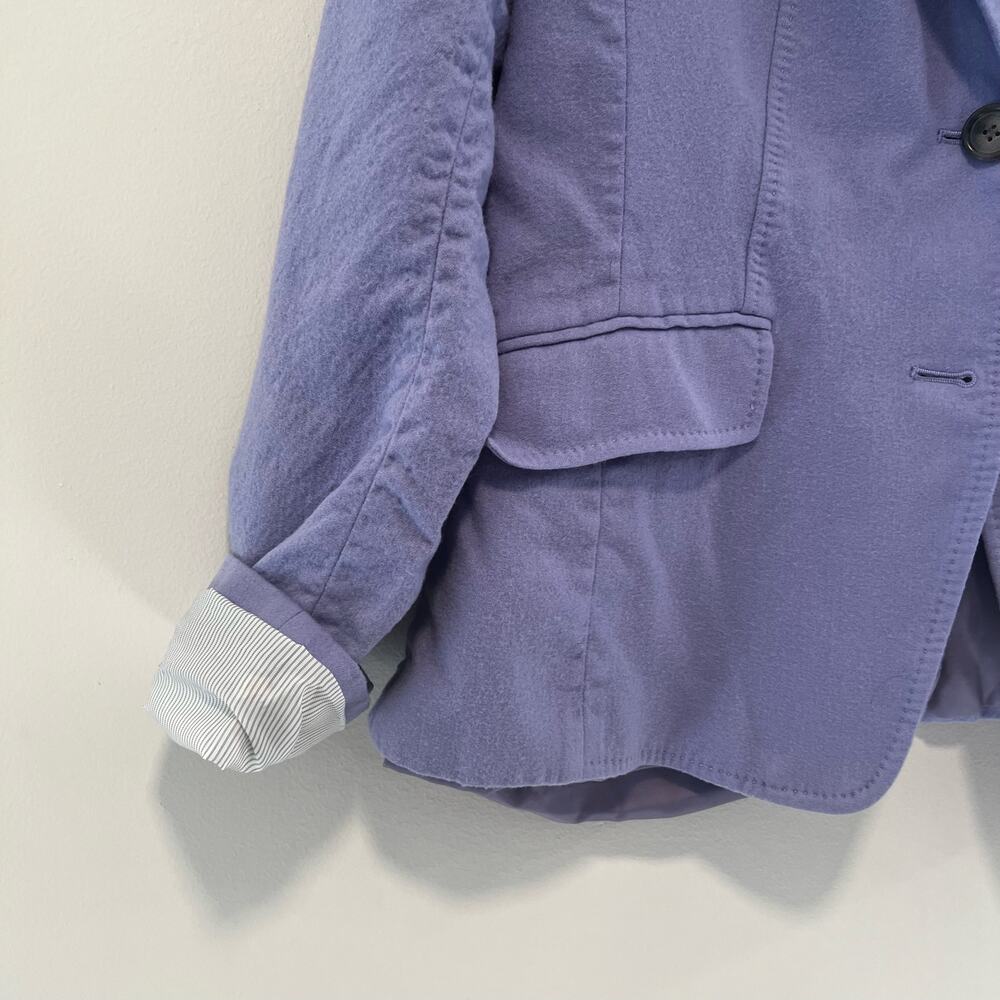 Talbots Italian Flannel Blazer Periwinkle Size 8 - Picture 4 of 9